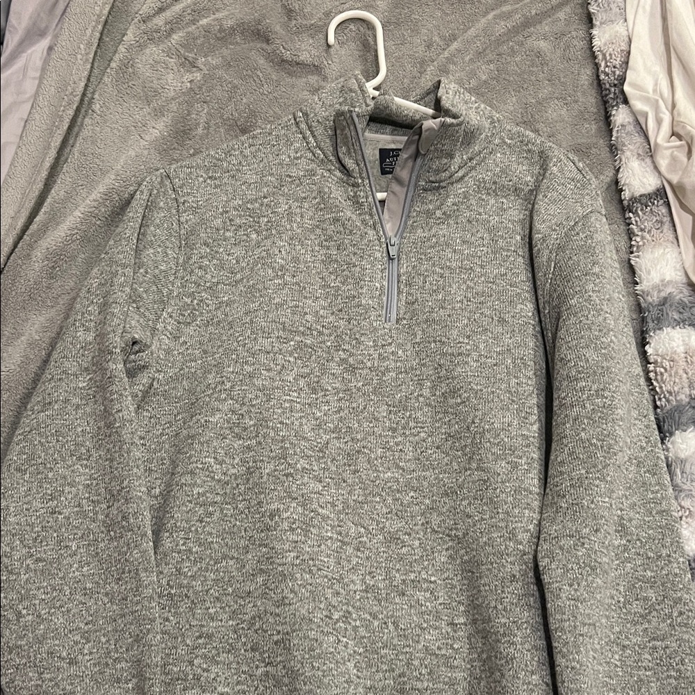 J Crew Grey Mens Sweater Fleece